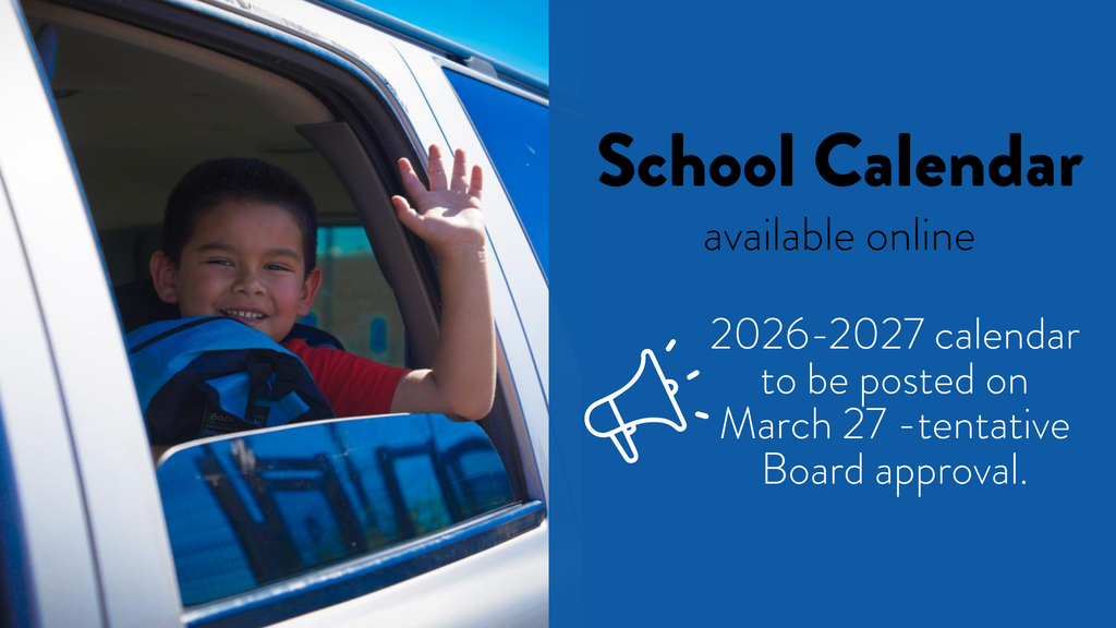 school calendar for 2026-2027 coming soon