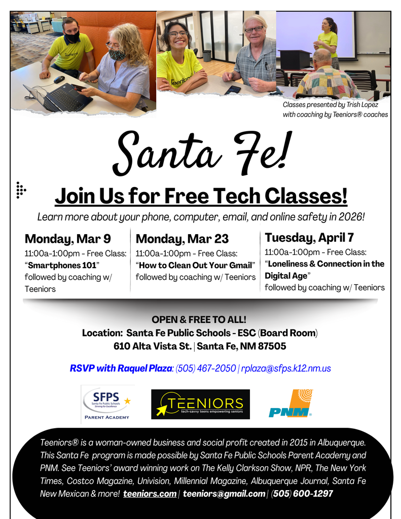 Free tech classes with Teeniors