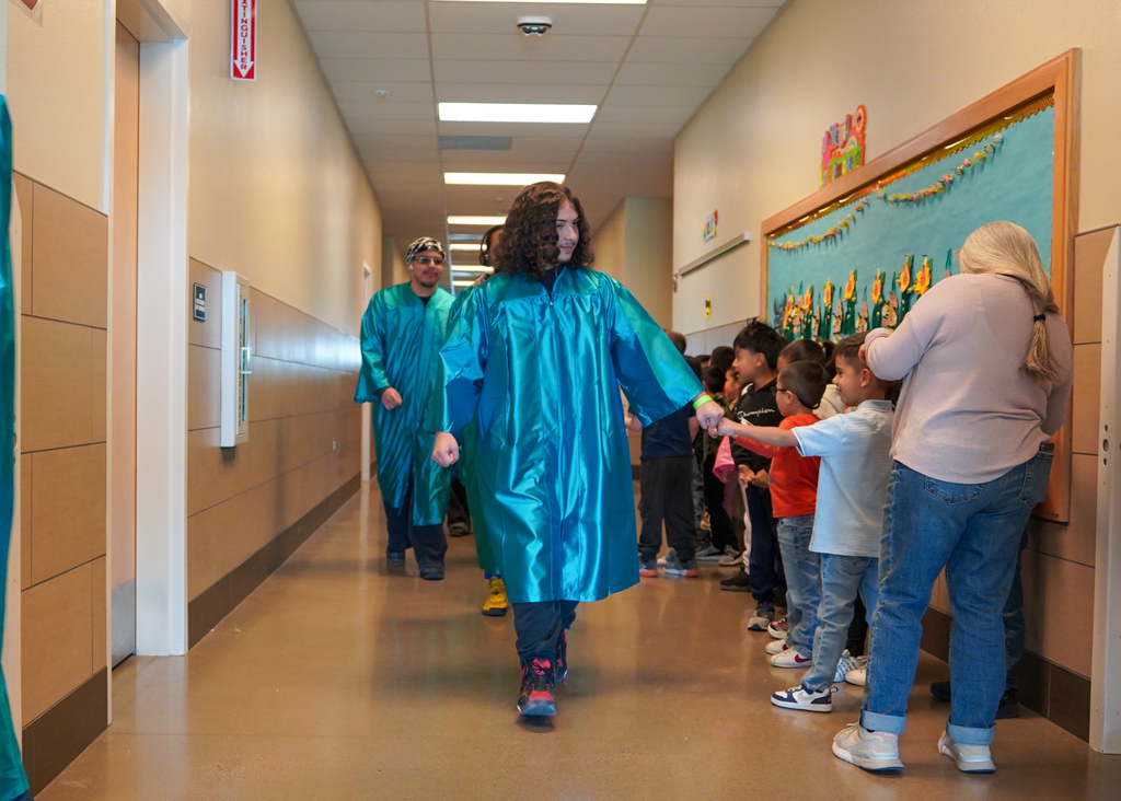 CHS seniors are congratulated by younger SFPS students.