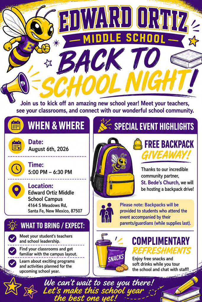 Back to School Night at Ortiz Middle School