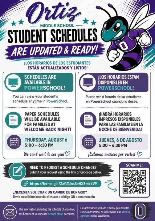 Schedule information