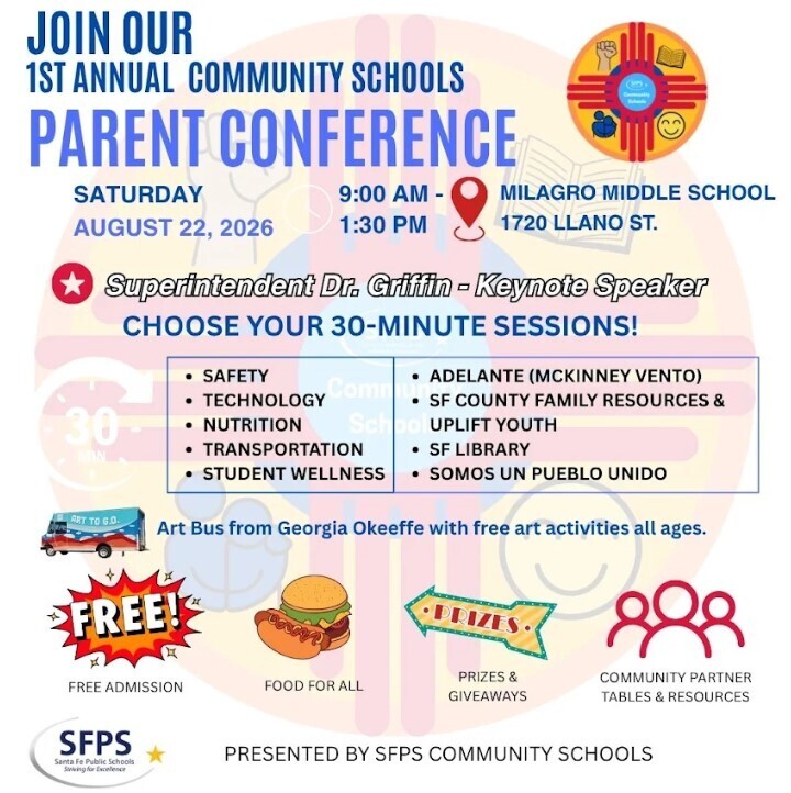 Community Schools Parent Conference Flyer English