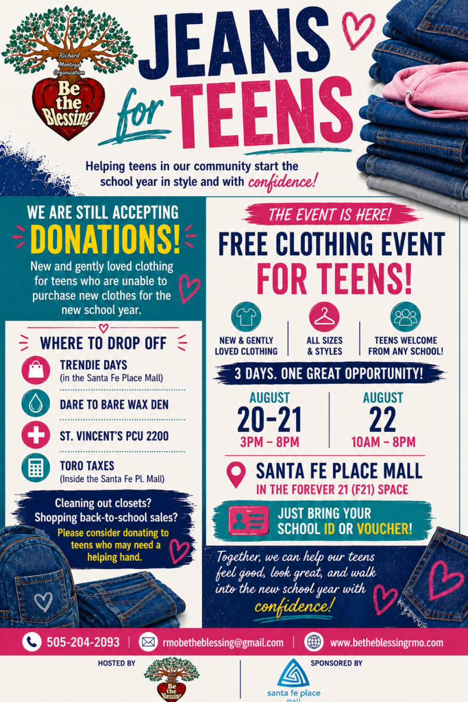 JEANS FOR TEENS- FREE CLOTHING EVENT FOR TEENS
