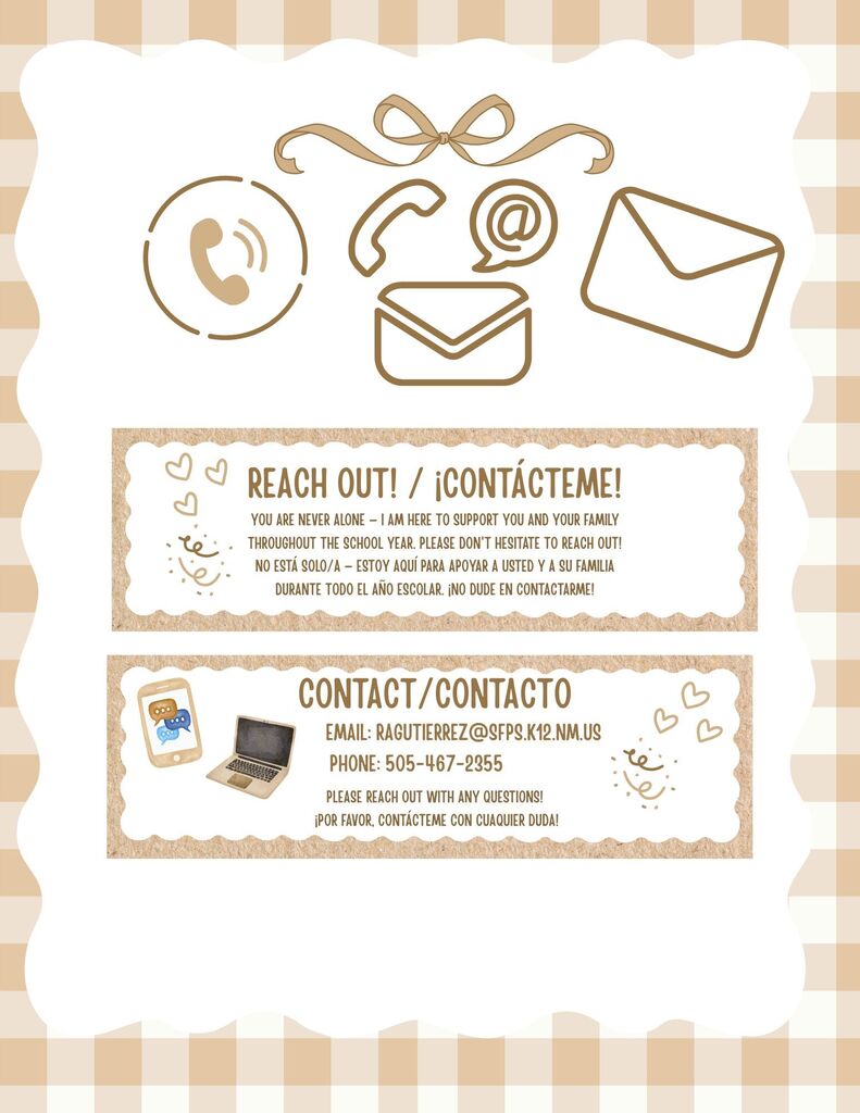 liaison contact info/ info de contacto de enlace de familia