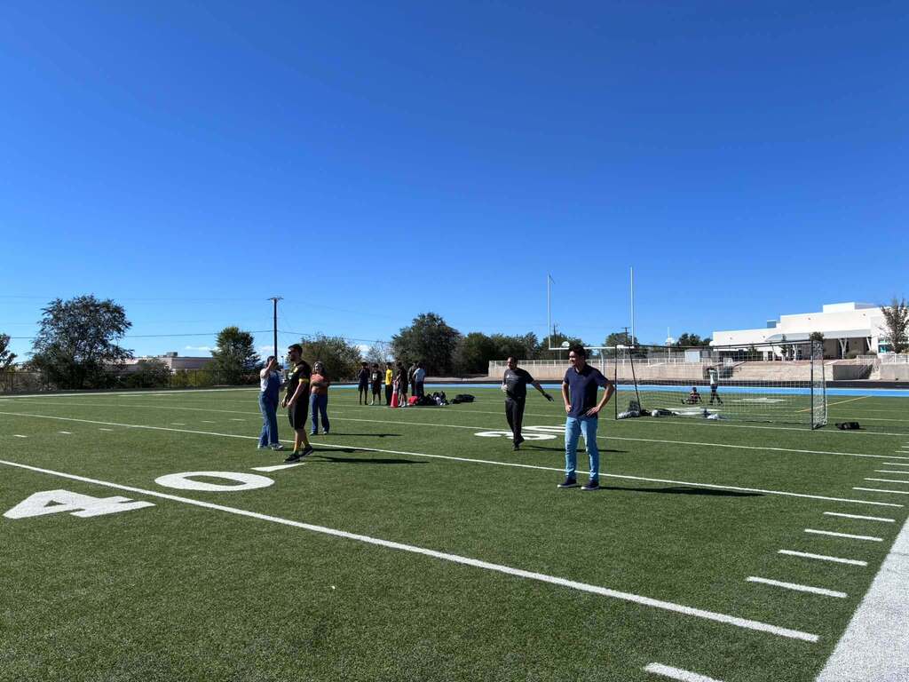 Milagro's Staff VS Students soccer game.