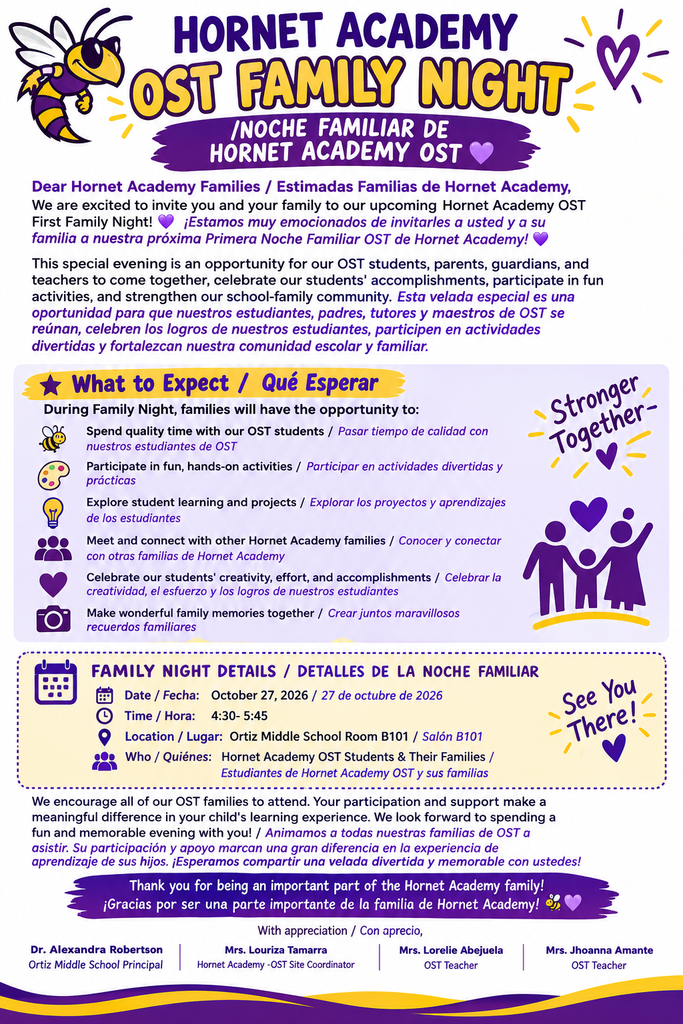Hornet Academy information