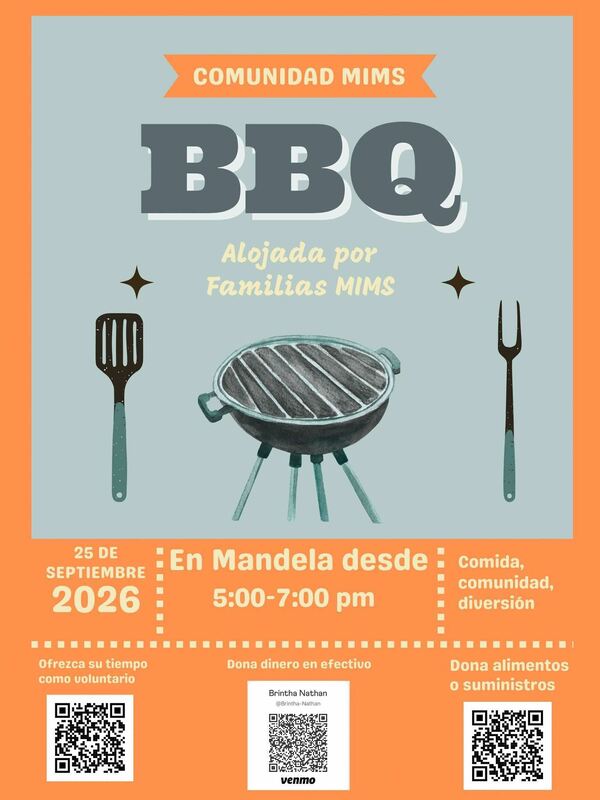 MIMS Community BBQ Flyer in Spanish