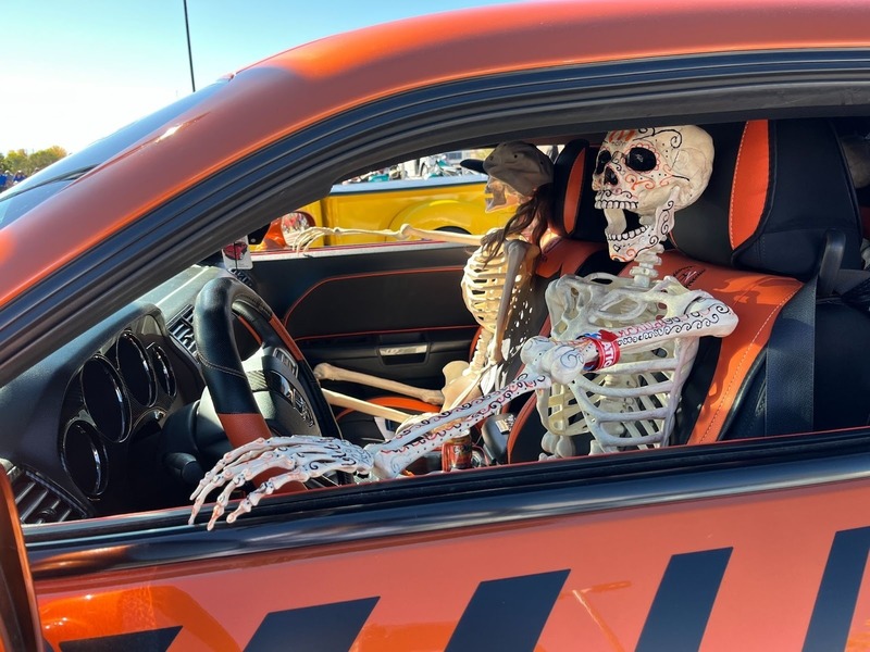 Skeleton in a Car