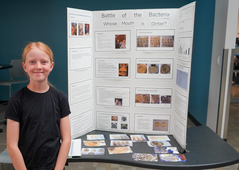 student with stem project