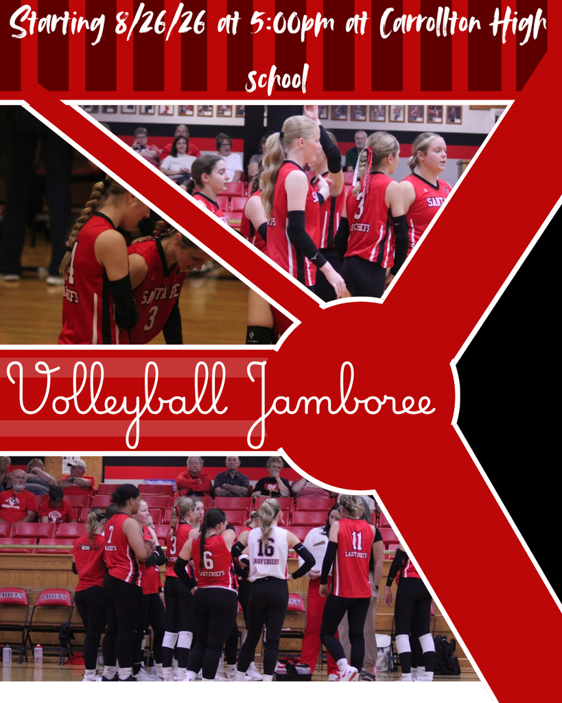 Chiefs Volleyball Jamboree at Carrollton at 5:00pm