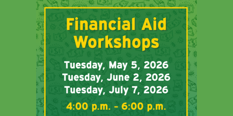 Green background with yellow and white text