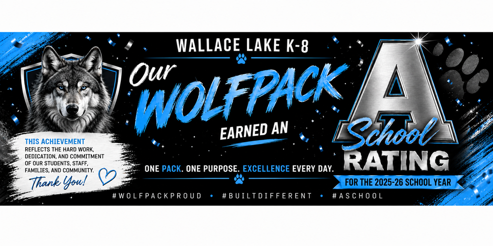 Wolf with a large letter A