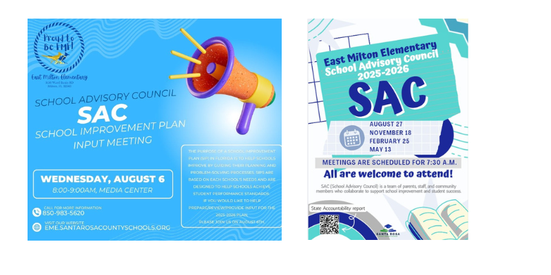 Picture of SAC meeting Flyers with link in the article to the flyers.