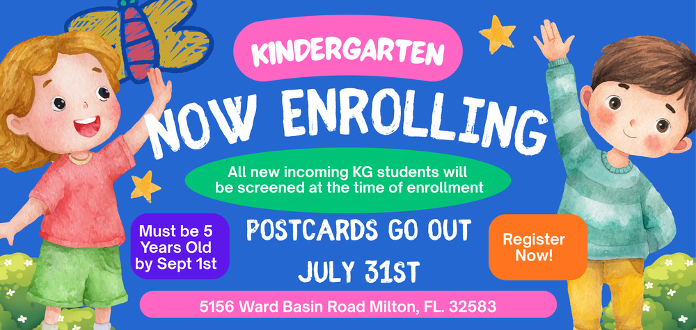 Kindergarten Enrollment Decorative Flyer. 
