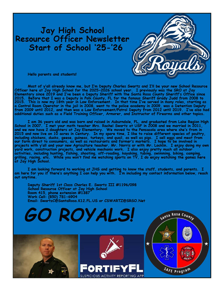letter from SRO