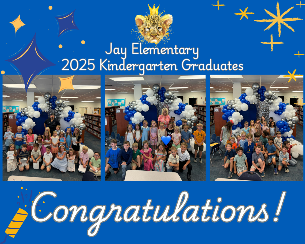 Kindergarten students celebrating their graduation.