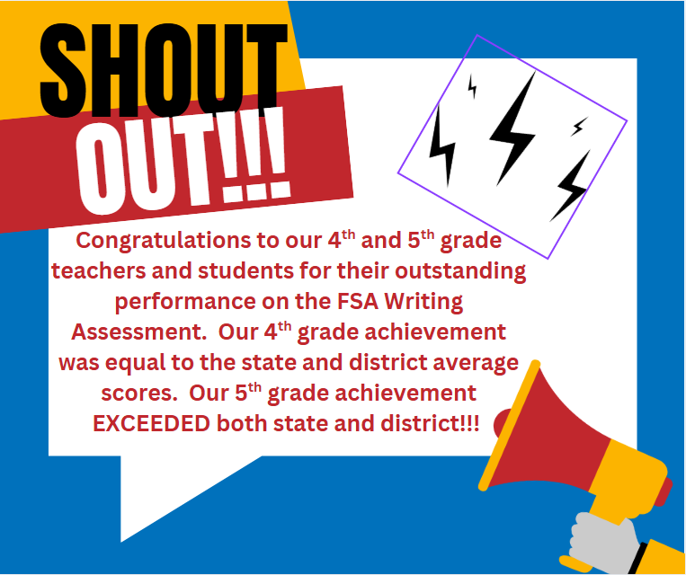 Shout Out for assessment achievement