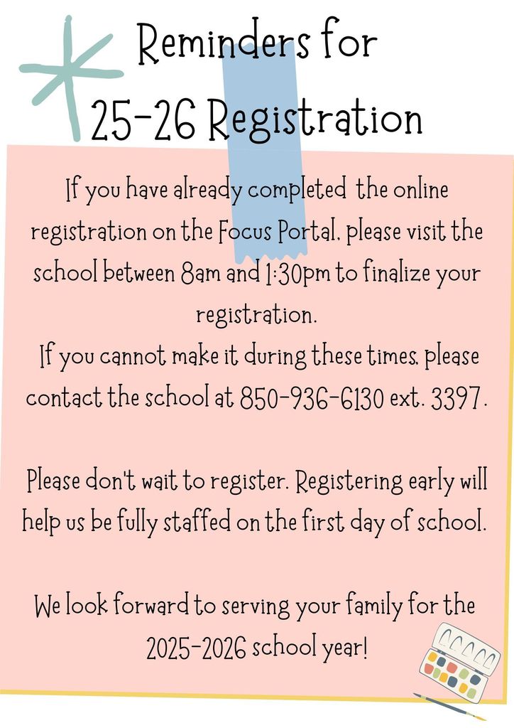 25 26 Registration Reminder