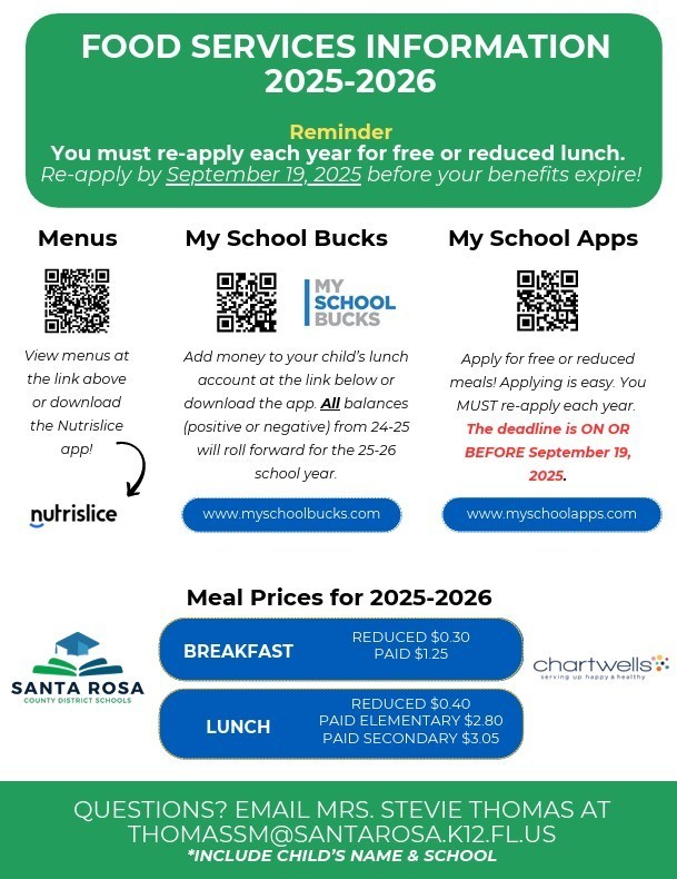 Food Services Information 25-26