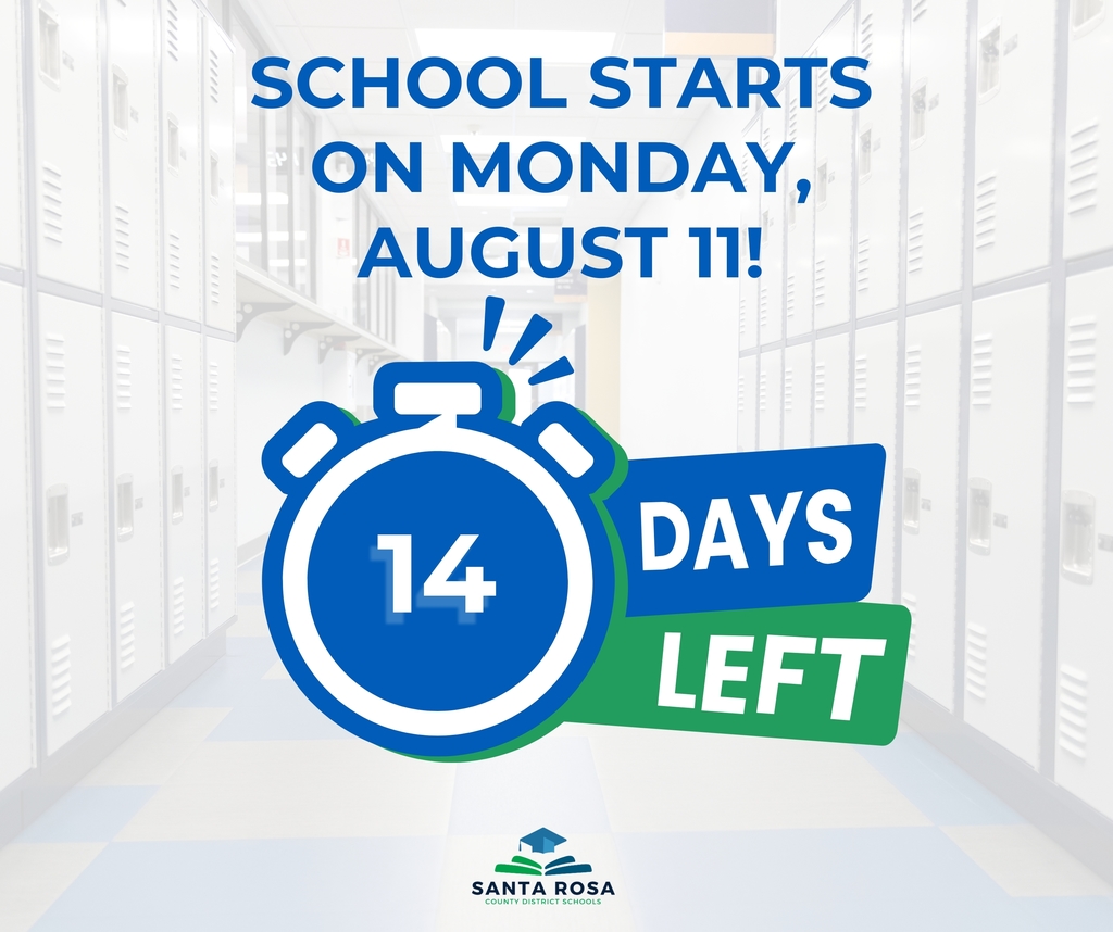 Back to School is 2 weeks away! School Starts on Monday, August 11, 2025.