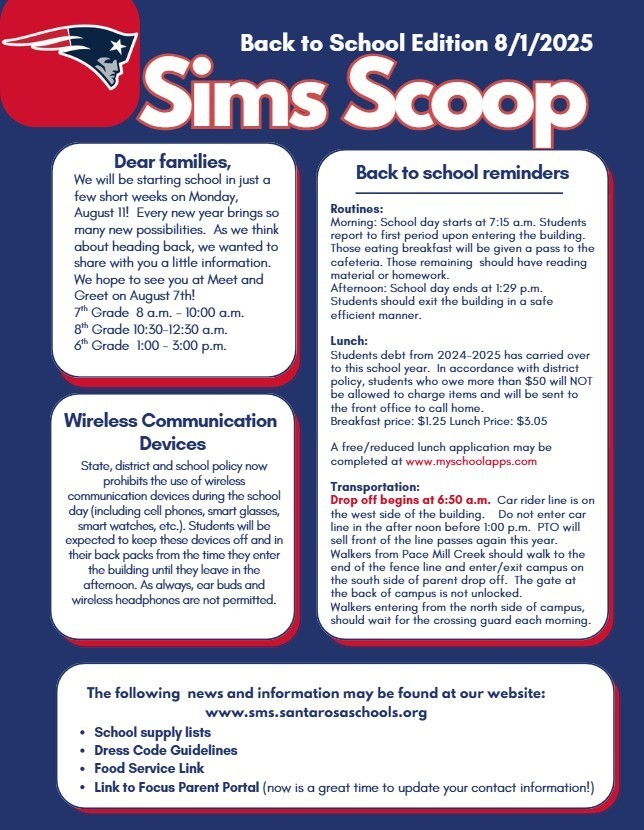 Welcome Back newsletter