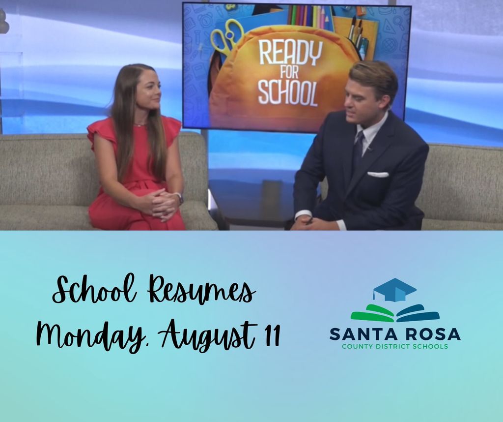 School Resumes Monday, August 11