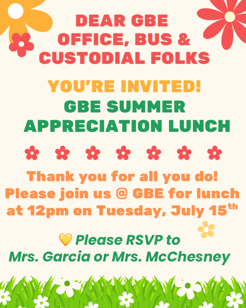 Thank you, GBE Summer Crew!