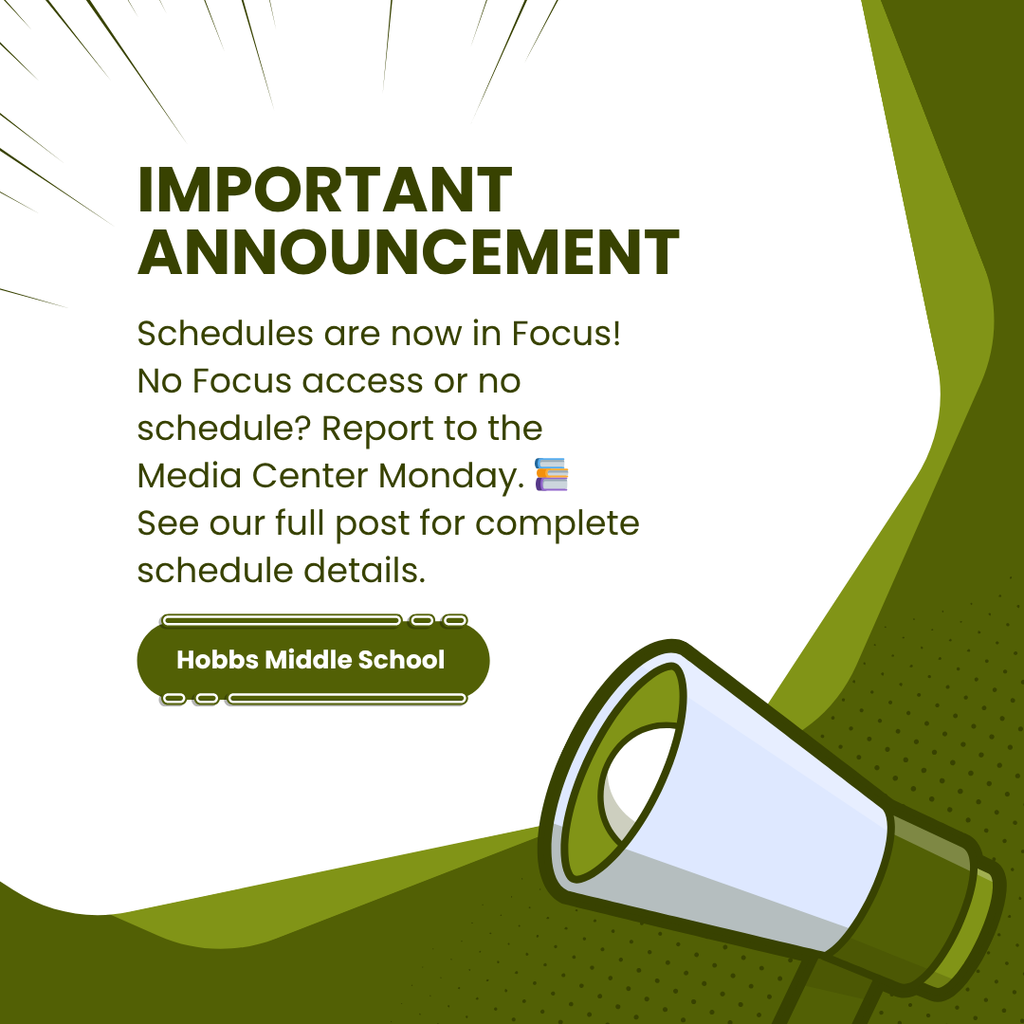 hobbs middle schedule announcement