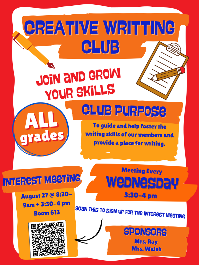 creative writing club poster