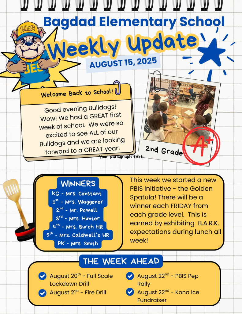 August 15th Parent Newsletter