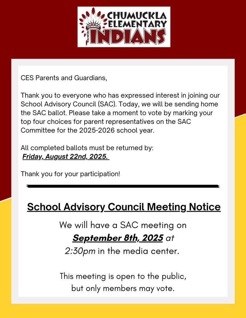 SAC Ballot & Meeting Notice