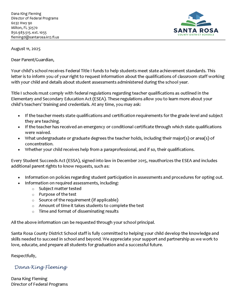 Right to Know Letter 2025