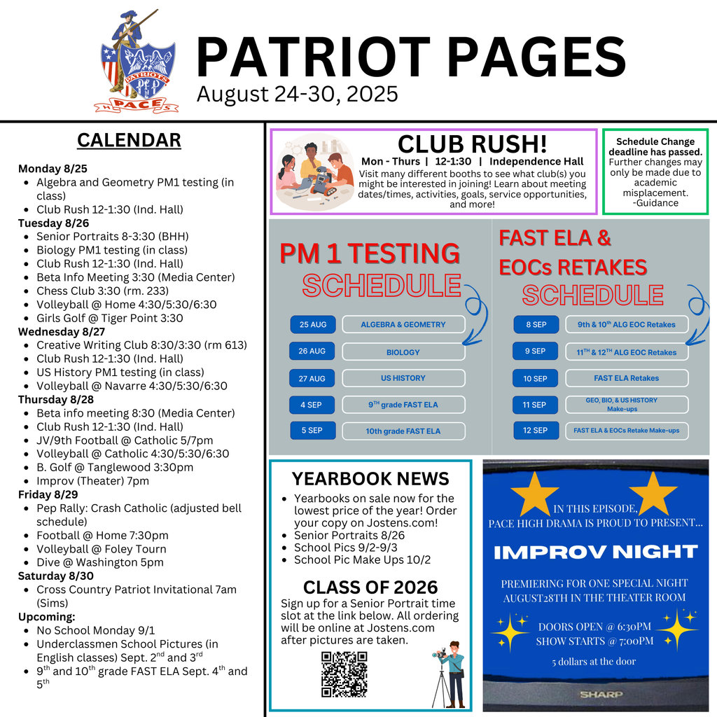 pace high weekly report