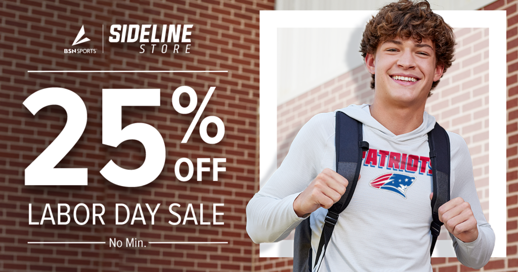 Sideline sale 25% off for labor day