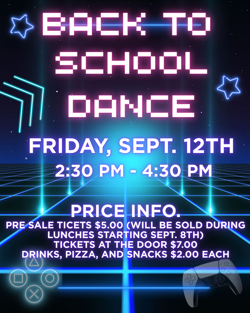 Sept 12, Back to School Dance