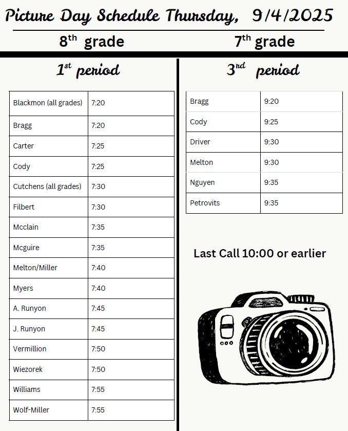 Picture Day September 4
