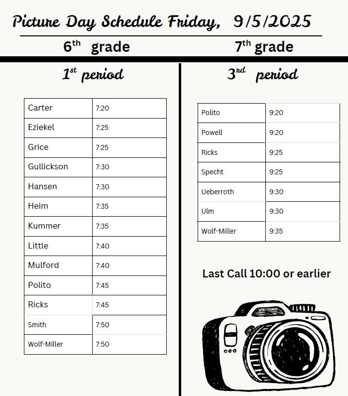 Picture Day September 5