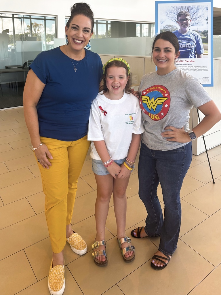 Rally Foundation GBE Student TONI w/ teacher Ms. Brian & Principal Garcia