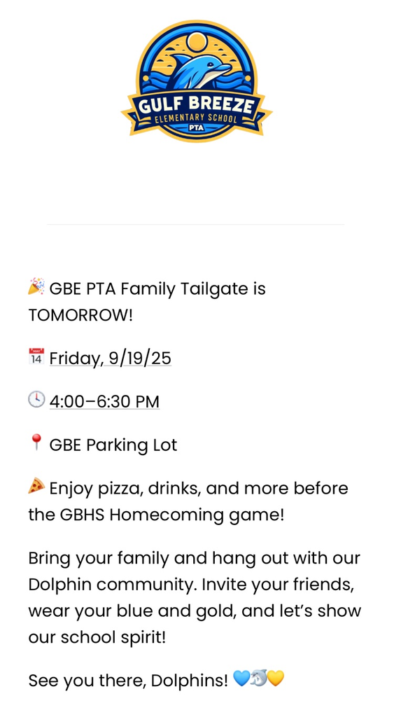 PTA TAILGATE!