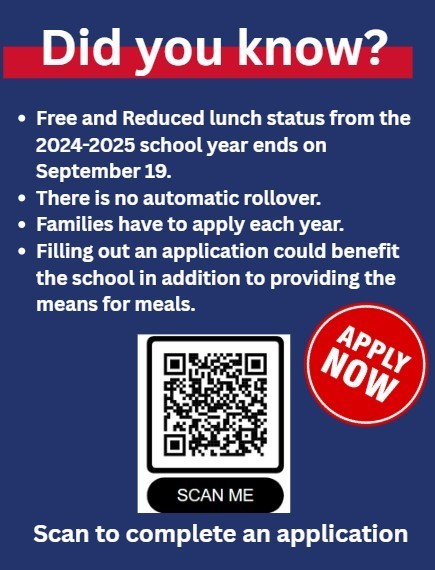 Free Reduced Lunch Application