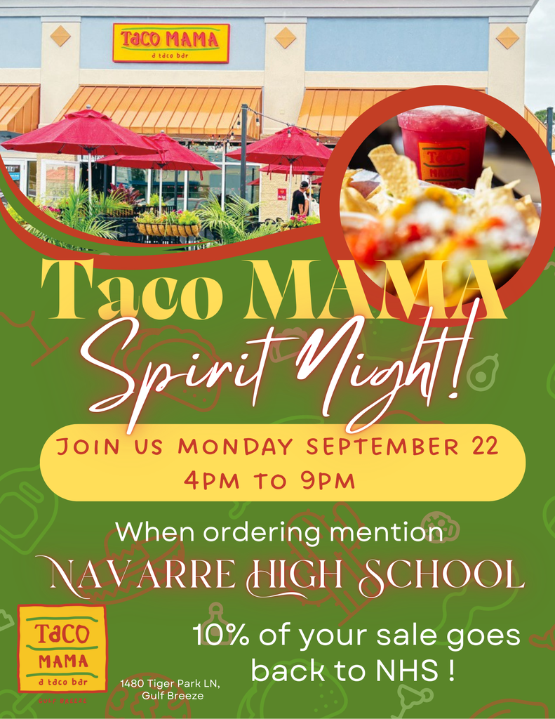 Taco Mama Spirit Night Sept 22