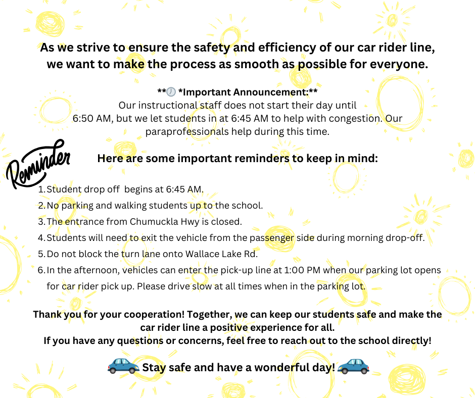 Car Rider Reminder