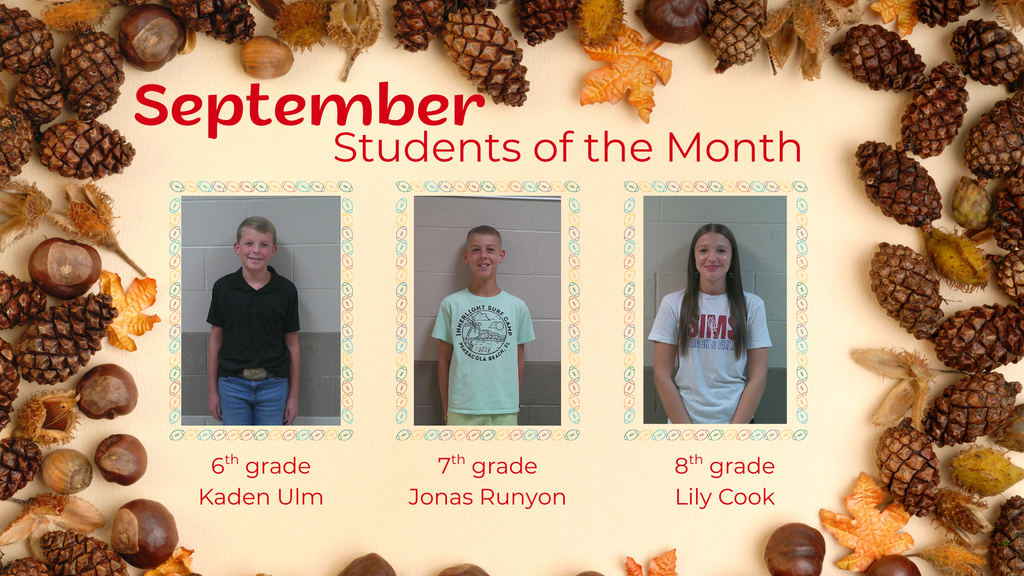 September Students of the Month
