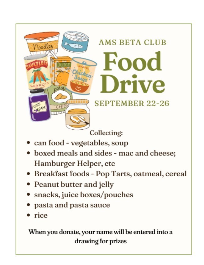 Beta Club Canned Food Drive