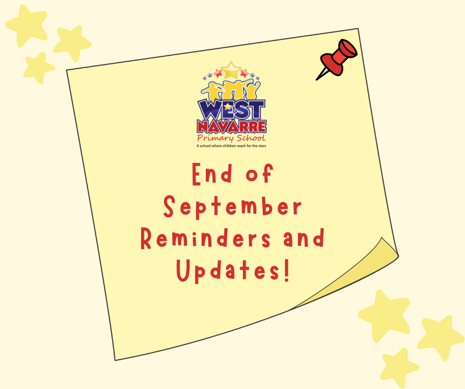 End of September reminders and Updates!