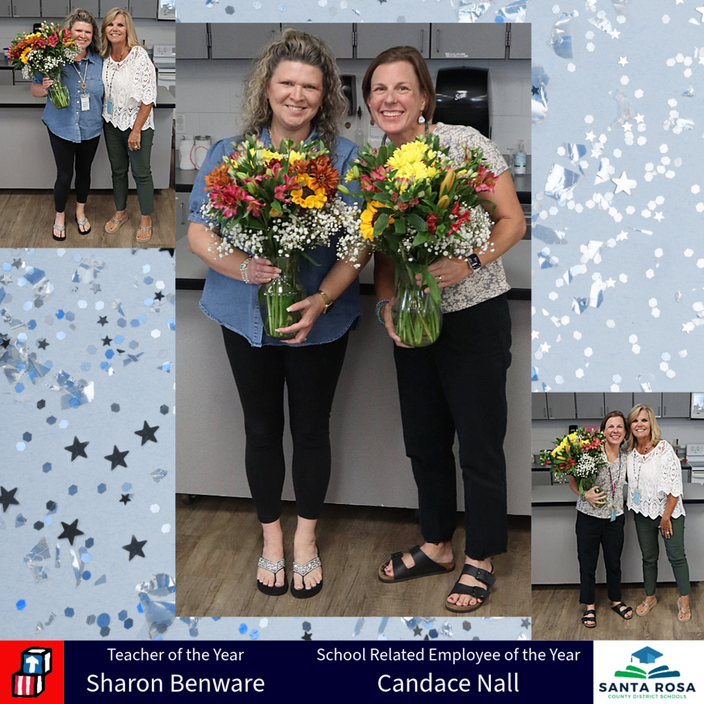 Teacher and School Related Employee of the Year  2025 Sharon Benware and Candace Nall