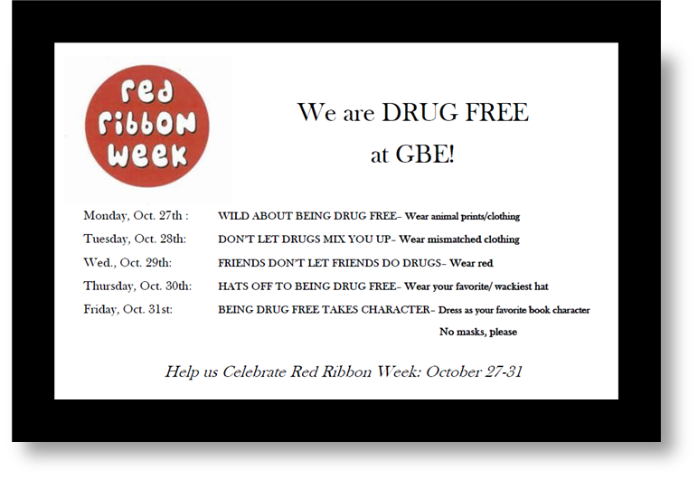 Red Ribbon Week at GBE!