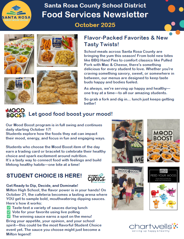 Chartwells Food Service Newsletter Oct. 