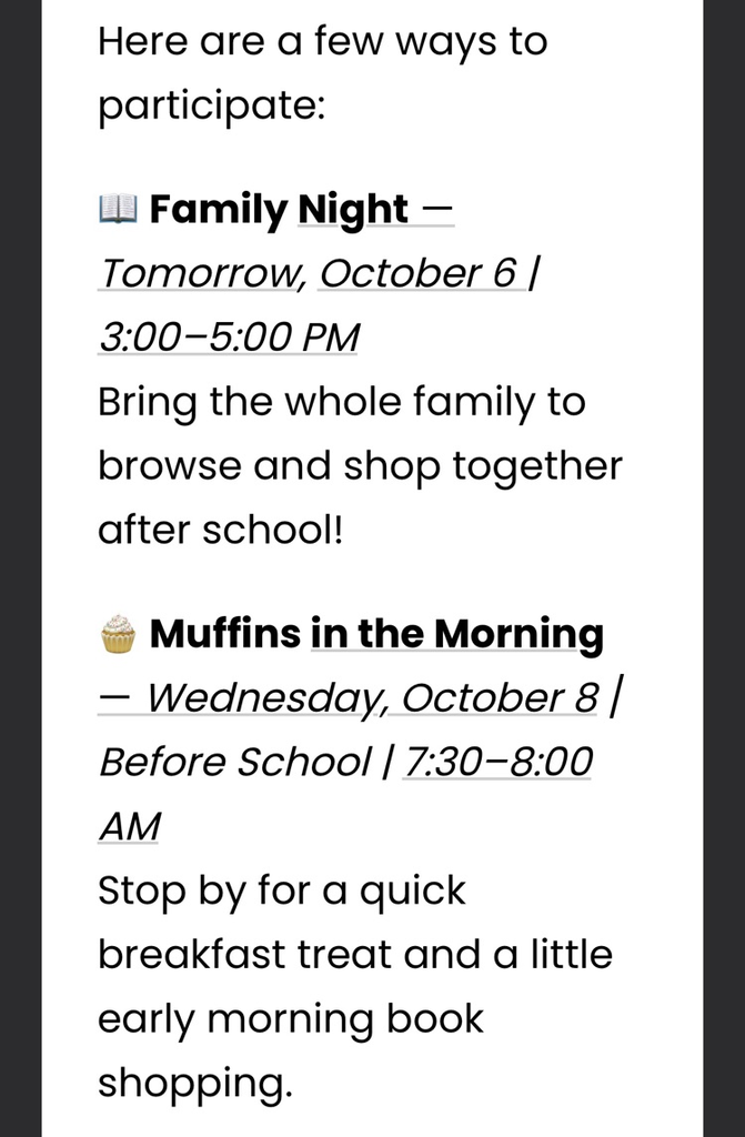 BOOK FAIR!