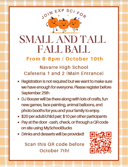 Small and Tall Fall Ball on October 10th